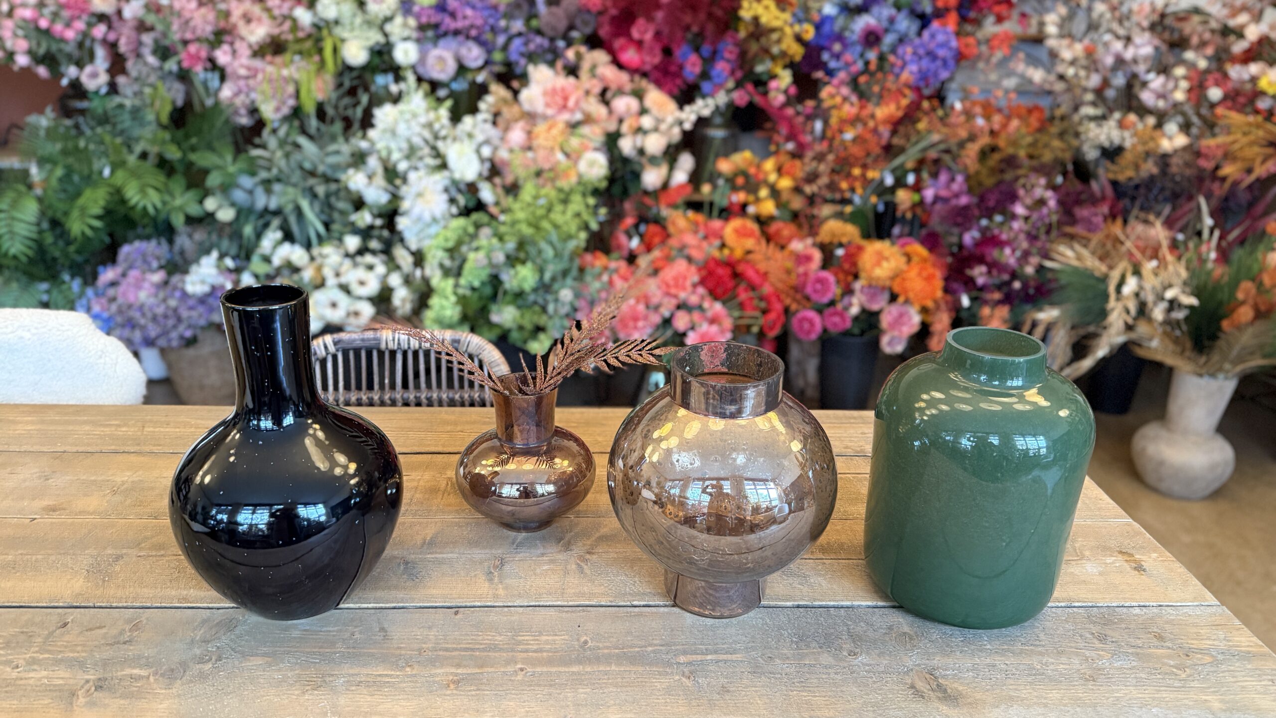 Kaempe Houten vaas compatibel voor bloemen boeket, 3D houten puzzelvaas voor botanicals, narcissen, zonnebloemen, rozen, kersenbloesem, tulpen, lotusstijl 1