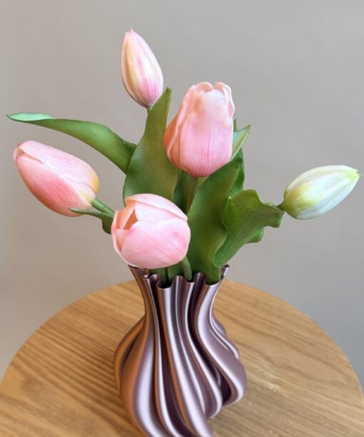Alternative view of Vaasje met kunsttulpen Blossom Bliss