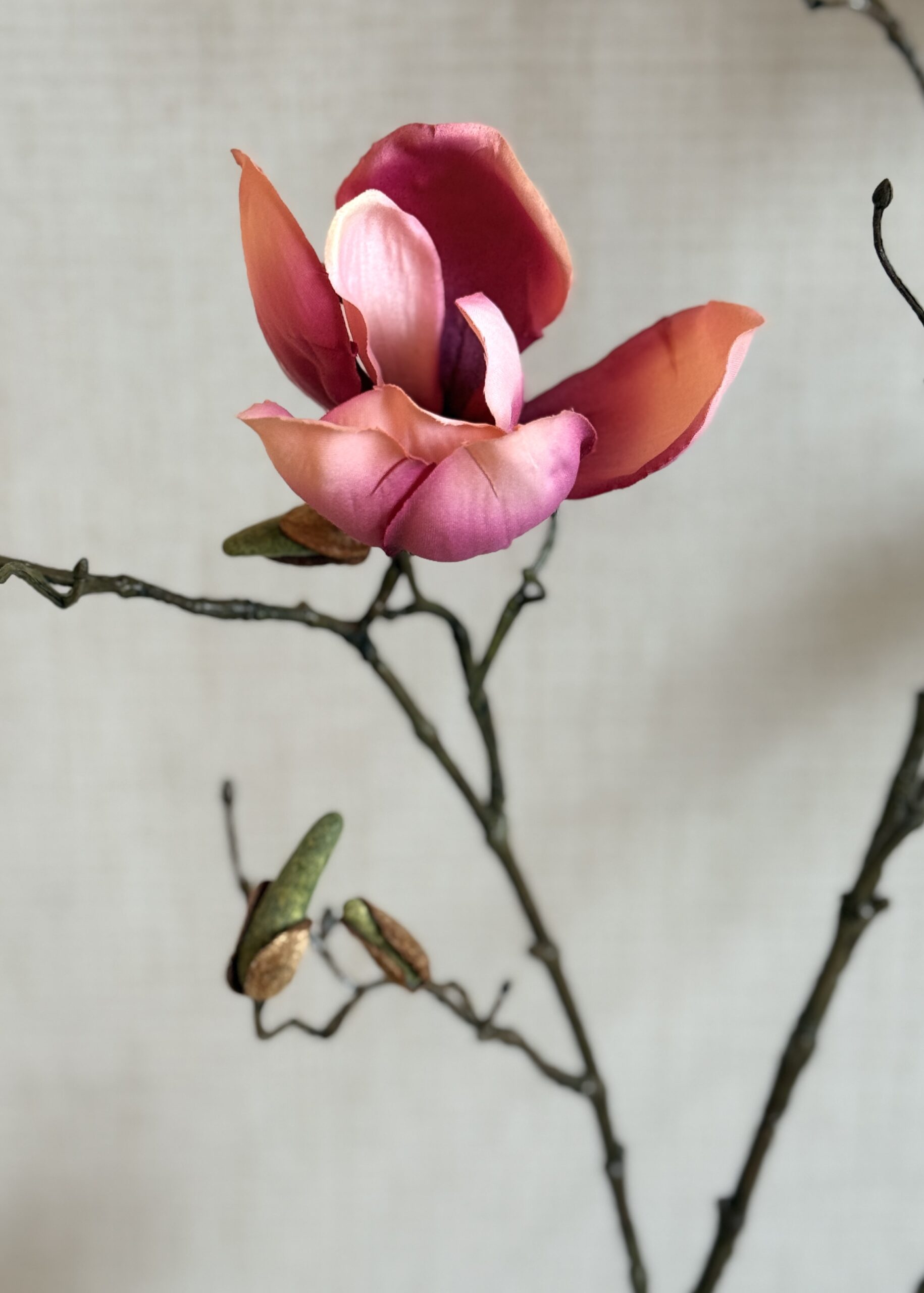 Kunsttak Magolia kleur mauve 110cm - Afbeelding 2