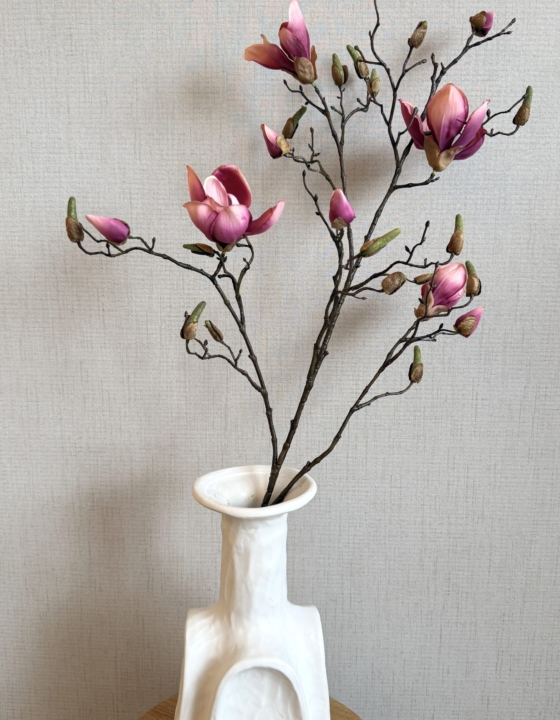 Kunsttak Magolia kleur mauve 110cm